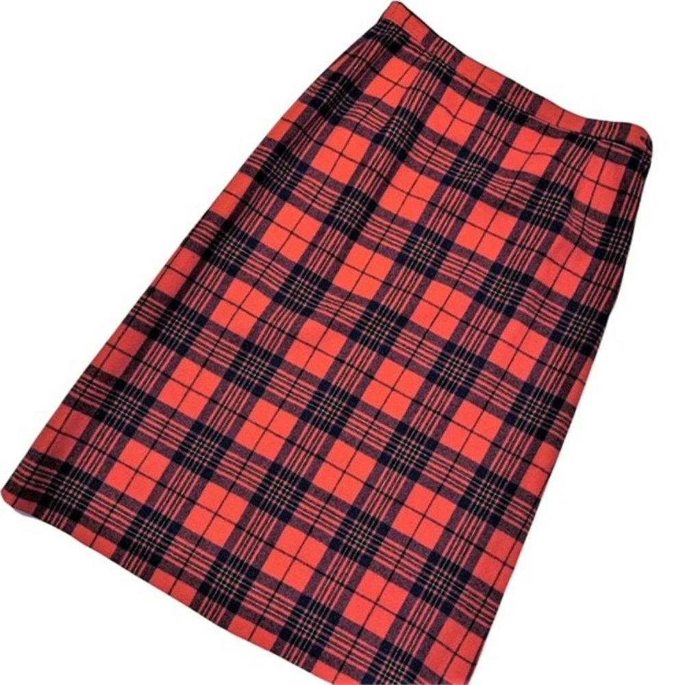 Pendleton Vintage Authentic Red Leslie Tartan Pla… - image 1